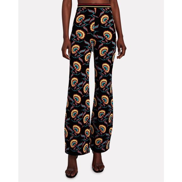 PACO RABANNE Floral Jacquard Straight-Leg Pants - Picture 3 of 7